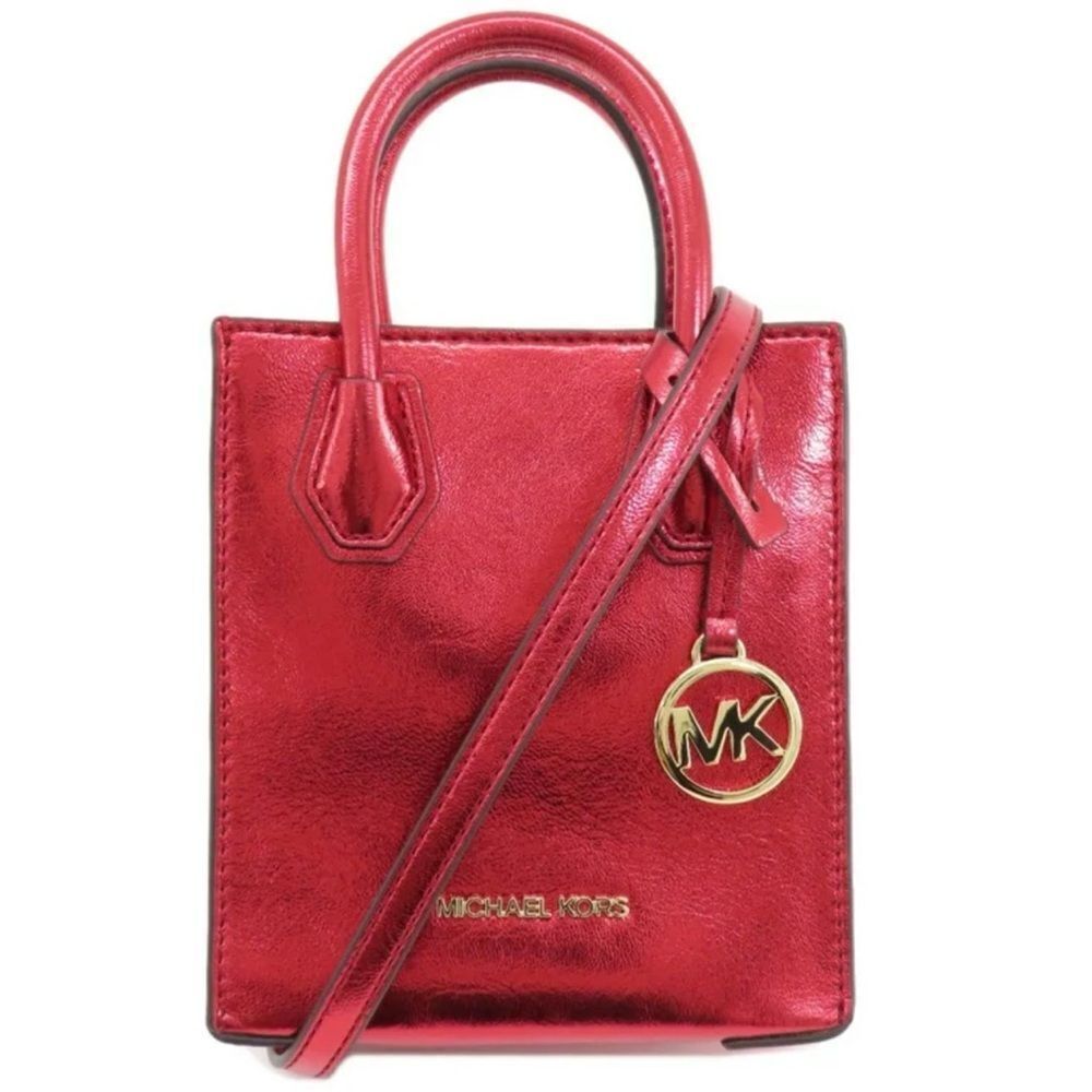 Michael Kors Mercer XS Crimson Shopper Crossbody - New With Tags